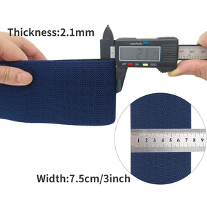 Banda elástica azul marino tejida de alto estiramiento, correas de nailon suaves de 2 pulgadas, Material de cintura para ropa deportiva, ropa deportiva y uniformes - Product Image 4