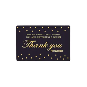 Matte Black Business gracias por la información introductoria Imprimir postal personalizable Papel de tarjeta de felicitación