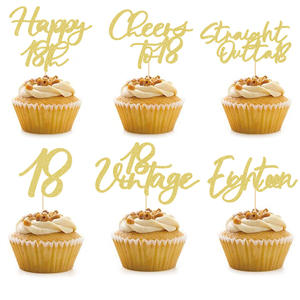 18th venta al por mayor 20th 30th 40th 50th 60th 70th 80th Wedding Anniversary cake toppers para fiesta <span class=keywords><strong>de</strong></span> cumpleaños - Product Image 2