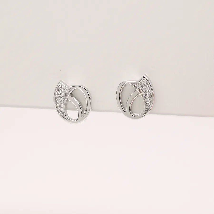 GZA2-015 Kleine Modeontwerp Sterling Zilveren Oorbellen Met Stenen Voor 925 Bestseller