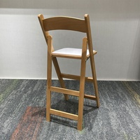Tabouret de bar pliant portable en bois pour cuisine, comptoir, cocktails et bars de mariage - Vente en gros