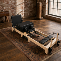 Tempat Tidur Reformer Pilates Kayu Berkualitas Tinggi, Tahan Lama, Aman, Dapat Disesuaikan, dan Portabel untuk Penggunaan di Studio Yoga dan Peralatan Kebugaran di Rumah