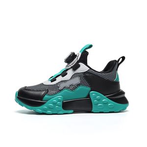 أحذية رياضية للأطفال بتصميم عصري وشعار مخصص، قابلة للتنفس ومضادة للانزلاق مع زر دوار، أحذية كاجوال رياضية للأولاد والبنات - Product Image 2