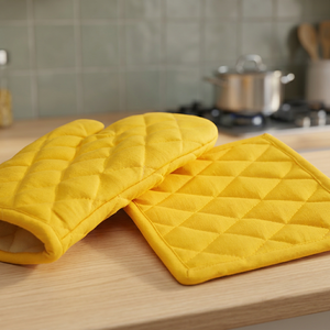 Gants de four modernes en coton doux, antidérapants, de qualité alimentaire, personnalisables, écologiques, résistants à la chaleur, compatibles lave-vaisselle, vente en gros - Product Image 1