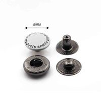 Ashion-Botones de cobre de 15mm, 4 piezas de sujetadores a presión con logotipo personalizado
