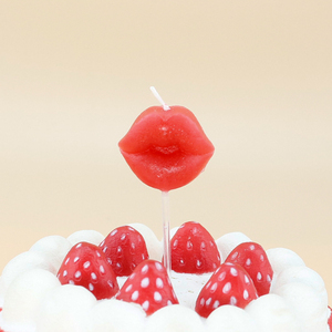 Décoration de fête bougie d'<span class=keywords><strong>anniversaire</strong></span> drôle lèvres bougie d'<span class=keywords><strong>anniversaire</strong></span> Design dans gâteau - Product Image 1