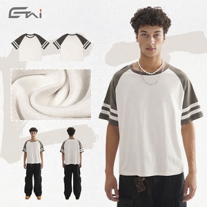 เสื้อยืดลำลองแขนแร็กแลน200Gsm ้ำหนักเบาสำหรับผู้ชายเสื้อยืดผ้าฝ้าย100% ไซส์ใหญ่พิเศษพิมพ์โลโก้ได้ตามต้องการ - Product Image 3