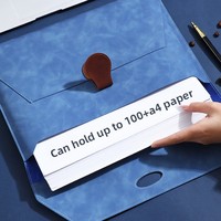Carpeta de Documentos A4 Personalizable, Impermeable, Minimalista, de PU, Organizador de Documentos, Maletín Oficial con Opción de Impresión de Logotipo