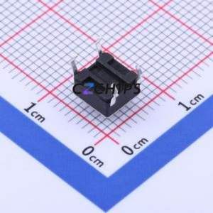 TS665CJ 160gf Tactile Switch Through hole Component THT-4P,6x6mm Switch Single Pole Single Throw Round Button 1.6N Through Hole - Product Image 2