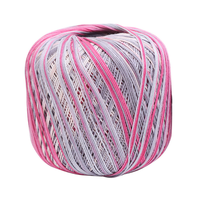 YuHeng Faddish#6 Lace Yarn Hand-knitted 100% Cotton High Twist 2600CN with Gradient Dyed Yarn Segments