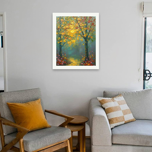 Regalo d'arte senza cornice 16x20 pollici <span class=keywords><strong>con</strong></span> alberi autunnali colorati Verniciato <span class=keywords><strong>per</strong></span> la foresta dorata - Product Image 4