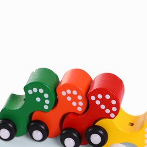 <span class=keywords><strong>Animali</strong></span> di legno per bambini all'ingrosso simpatici giocattoli del <span class=keywords><strong>treno</strong></span> che infilano blocchi di costruzione gioco di matematica - Product Image 4