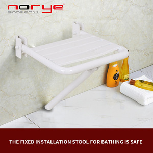 Norye Stainless Steel <b>Folding</b> Bath <b>Stool</b> Wall Mounted For Elderly Bathroom Safety Equipment - Product Image 2