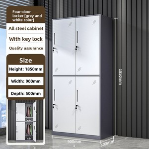 خزانة ملفات فولاذية قابلة للفصل مع باب زجاجي، خزانة ملابس ضيقة الحواف، خزانة تخزين وحفظ البيانات - Product Image 6
