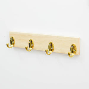 Manufactory Wholesale <b>Wood</b> Child Bath <b>Towel</b> <b>Rack</b> Wall Luxury Style Metal <b>Wood</b> Bathroom Hook Cloths Hat Wall Hanger Hook - Product Image 4