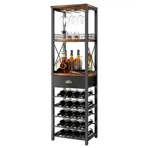 Высокое качество кухонный шкаф деревянная стойка для вина для продажи держатель вина-Amazon на заказ