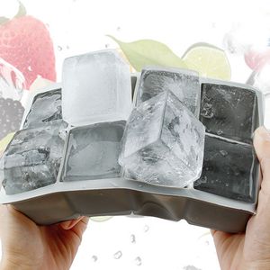 Moule à glaçons carré en silicone de qualité alimentaire, 6 cavités, facile à démouler, pour les boissons de fête - Product Image 2