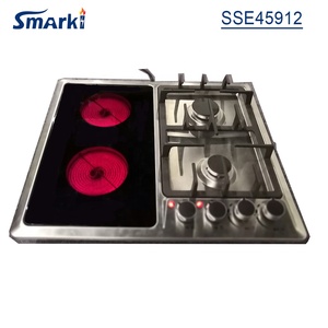 Piano Cottura elettrico A Infrarossi e Gas Combi 4 bruciatore in acciaio inox Piano Cottura A Gas Elettrico SSE45912 - Product Image 5