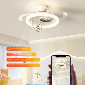 Decoración residencial silenciosa Iluminación LED Oficina Hogar Sala de estar Candelabro moderno nórdico con ventilador - Product Image 5