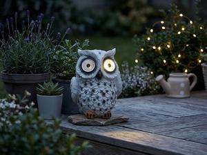 Estatua <span class=keywords><strong>de</strong></span> Búho <span class=keywords><strong>de</strong></span> Resina Impermeable con Luz Solar para Exteriores, Escultura Decorativa <span class=keywords><strong>de</strong></span> Animal para Jardín, Porche, Balcón - Product Image 2