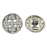 Boutons en métal personnalisés CF en gros, accessoires vestimentaires en alliage de zinc, fabrication directe d'usine, faible MOQ, source directe