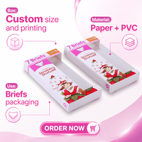 Boîte en carton transparente et colorée avec impression personnalisée de dessins animés pour l'emballage de sous-vêtements pour enfants, idéale pour le rangement et les cadeaux.