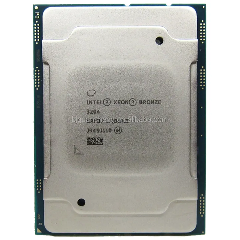 عرض ساخن استخدمت إنتل اكسيون برونز3204 معالجات خادم CPU 8.25M Cache 1.90/1.9GHz E5 6 انوية الجيل الثاني LGA3647-0 DDR4 قابلة للتوسيع
