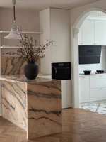 Marbre rose fumé découpé sur mesure pour l'intérieur, qualité supérieure, écologique, grandes dalles pour cuisines, salles à manger, salles de bain, villas