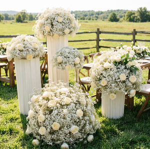 Bouquet de <span class=keywords><strong>fleurs</strong></span> artificielles en soie Gypsophila de 80 cm, nouveau style, gaufrées, moulées par injection, pour scène de mariage, décoration de la Saint-Valentin - Product Image 6