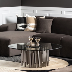 <span class=keywords><strong>Table</strong></span> centrale ronde et basse en verre trempé, de grande taille, pour salon, moderne, personnalisé, pour hôtel, offre spéciale, livraison gratuite - Product Image 3