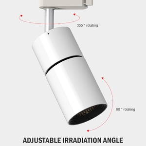 Rail magnétique à angle réglable blanc moderne pour salle à manger, 12W, aluminium, COB LED, dimmable, CRI>80/90, luminaire de piste - Product Image 2