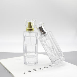 100ml Tall Vertically Striped Glass Perfume <b>Spray</b> <b>Bottle</b> Clip-On <b>Empty</b> Cosmetic <b>Bottle</b> for Women - Product Image 4
