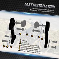 Elevadores de Parabrisas Ajustables para Motocicleta NICECNC para Kawasaki KLR 650 2022-2023 2024