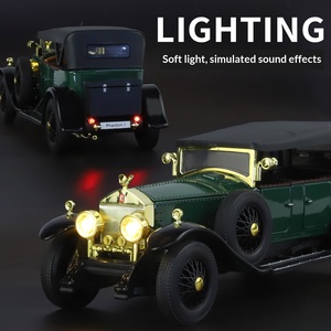 Modelo de Coche Clásico Phantom a Escala 1:24, de Aleación y Plástico, Juguete Vintage Fundido a Presión, 3 Puertas Abribles, con Sonido y Luz, de Retroceso, para Unisex - Product Image 2