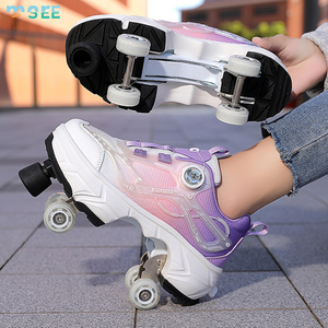 Patins à roulettes déformables 2-en-1 SeeMore avec roues amovibles et double rangée de roues invisibles - Product Image 4