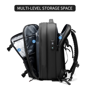 Mochilas de Viagem Empresarial em Material Premium, Impermeáveis e Antifurto, com Compressão a Vácuo, Alça para Bagagem e Separação de Seco e Molhado - Product Image 3