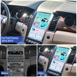 HFMidia Autoradio 12,8 pouces avec écran vertical, lecteur multimédia vidéo Bluetooth pour Ford Taurus 2010-2019, CarPlay sans fil, lecteurs auto - Product Image 4