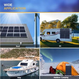 Kit de panneaux solaires flexibles 100W/200W, sortie 19,8V <span class=keywords><strong>12V</strong></span>, efficacité 20-21%, noir, contrôleur complet pour <span class=keywords><strong>chargeur</strong></span> de batterie de camping-car et maison - Product Image 3