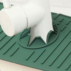 Tapis anti-éclaboussures pour robinet de cuisine en acier inoxydable et cuivre, support de drainage pour éponge, protection de comptoir, écologique - Product Image 5