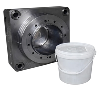 Moule d'injection de seaux en plastique empilables et géométriquement sécurisés, gain de place, 5L, pour une logistique d'entrepôt efficace