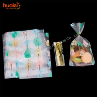 Sacs en cellophane transparents pour bonbons, sacs en plastique OPP avec attaches torsadées pour les cadeaux d'anniversaire, les bougies, les bonbons, les sucettes glacées