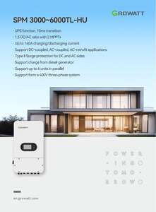 Growatt อินเวอร์เตอร์พลังงานแสงอาทิตย์ผสม6KW 5000W 4KW 3000 ~ 6000TL-HU สำหรับระบบพลังงานในบ้าน - Product Image 4