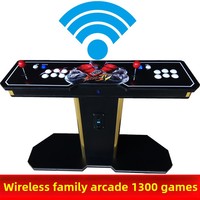 Boîte au trésor 3D au clair de lune WiFi Console de jeu d'arcade à pièces Double manette Mini console de télévision à domicile pour enfants en plastique