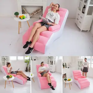 Hoge Kwaliteit Pvc Gevlokt Opblaasbare Air Sofa Seksmeubelen Stoelen En Banken