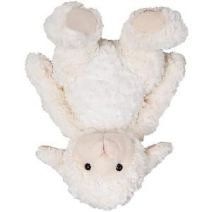 C2217 adorable petit agneau en peluche pelucheux blanc jouets poupées en peluche à câliner avec oreille souple cadeaux de Noël pour fille - Product Image 3