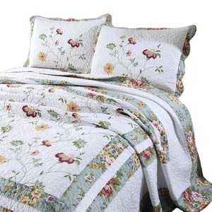 Colchas florales <span class=keywords><strong>de</strong></span> algodón 100%, colchas navideñas con patrones <span class=keywords><strong>de</strong></span> colcha <span class=keywords><strong>de</strong></span> China - Product Image 1