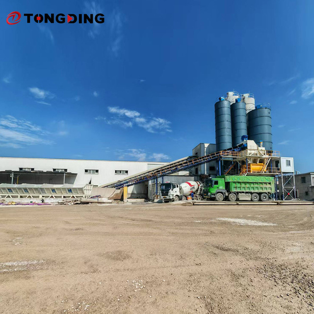HZS75 75m3/h Automatic Concrete Batching Plant Concrete Mixing Station for Construction Works