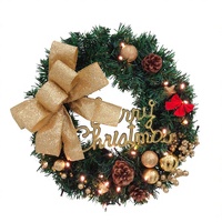 Guirlandes diagonales de Noël en rotin artificiel de 40 cm pour la vente en gros, décorations pour portes, fenêtres, maisons et lieux de fête