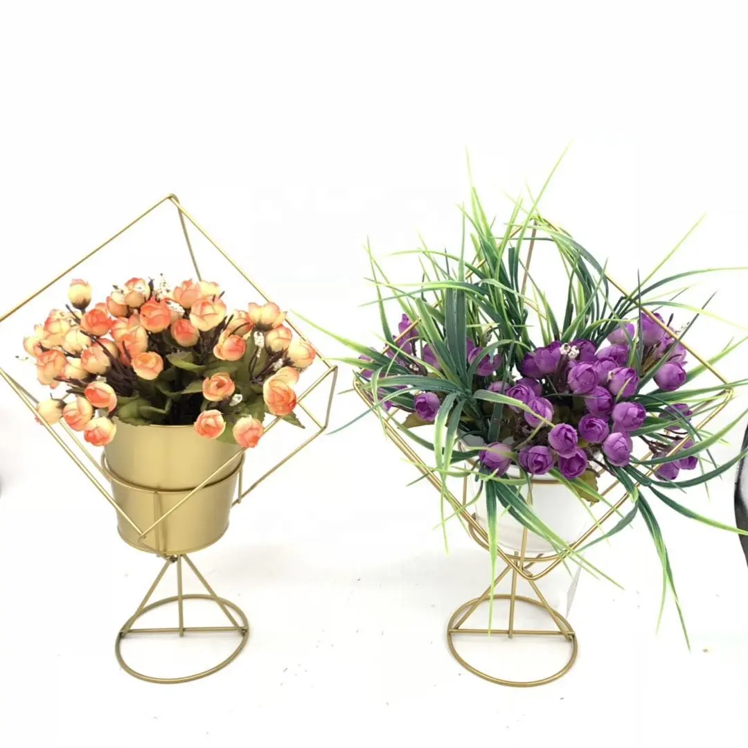 factory supplier wholesale 2020 New Model Flower Pot Shelf for Florist, Indoor Wedding, Party Decoration