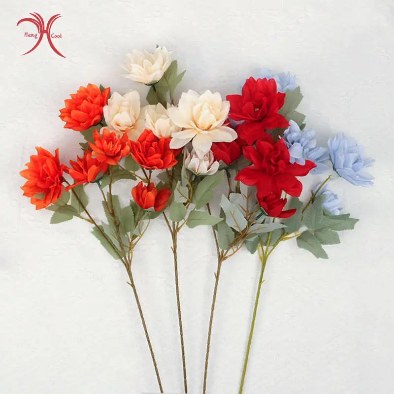 Vente en gros Simulation de fleur de pivoine Décoration de mariage à domicile Bouquet de soie Fleur artificielle Fleur de pivoine